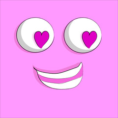 flat vector image in the form of an emotion or emoticon for chat or design