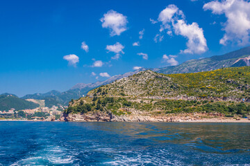 Budva Riviera near Rafailovici town on Adriatic coast in Montenegro