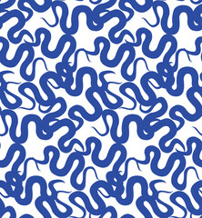 Abstract Snake Swirl Stripes Seamless Monochrome Minimalist Pattern Trendy Fashion Colors Perfect for Allover Fabric Print or Wrapping Paper