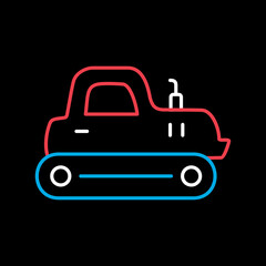 Tractor crawler vector isolated icon