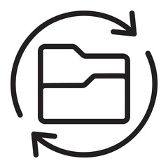 File Transfer line icon