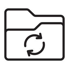 folder line icon