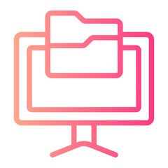 backup copy gradient icon