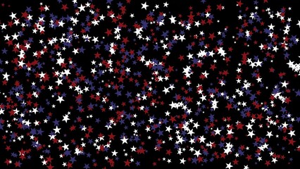 Fototapeta na wymiar multi-colored stars directional . selective focus. black background for blend mode.