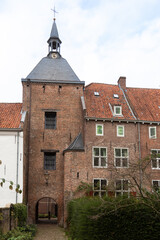 Medieval prison tower and part of the wall houses in Amersfoort in the Netherlands.