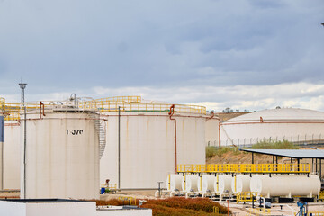 Oil and glp gas deposits industry pipelines and compressors oil and gas storage plant
