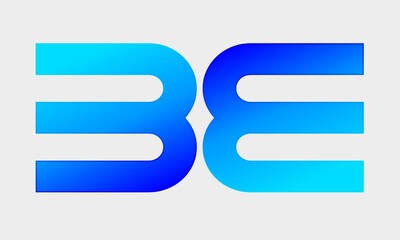 blue letter b e . logo