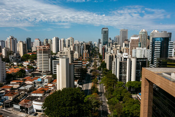 Fototapeta na wymiar Sao Paulo, Engineer Luis Carlos Berrini street, Brazil.