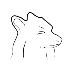 Fox vector icon. Fox logo in flat style. Fox drawn with lines. Trendy fox logo.