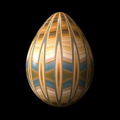 Patterned Egg with Vertical Lines