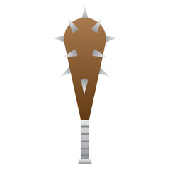 Isolated mace weapon medieval icon Vector