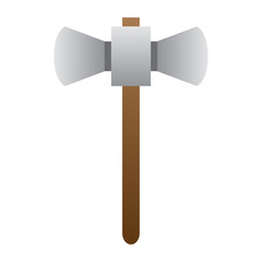 Isolated axe weapon medieval icon Vector