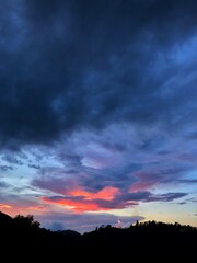 sunset in the sky