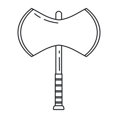Isolated axe weapon medieval icon Vector
