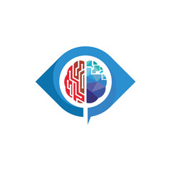 Technology concept, eye logo and eye icon