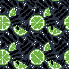 Citrus summer seamless fruit pattern for wrapping paper and fabrics and linens and packaging and swimsuit textiles