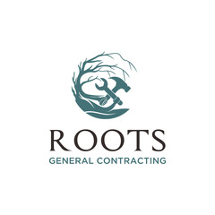 roots with servise abstract logo design