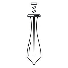 Isolated sword weapon medieval icon Vector