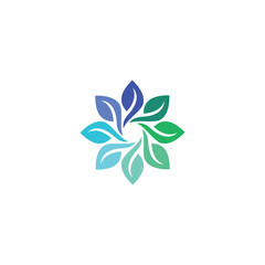 leaf group abstract logo design