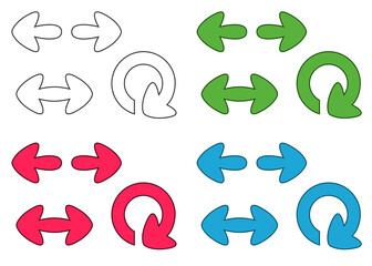 Arrows round colorfull