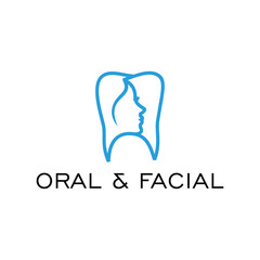 Woman Beauty Face Dental Teeth Logo Design