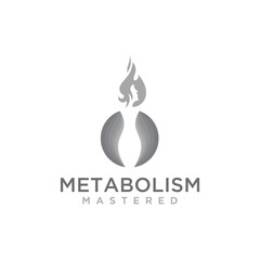 Metabolism icon. Linear medical pictogram. Chemical process sign. Energy burning. Scientific, medical, body health symbol. Healthcare graphic design.