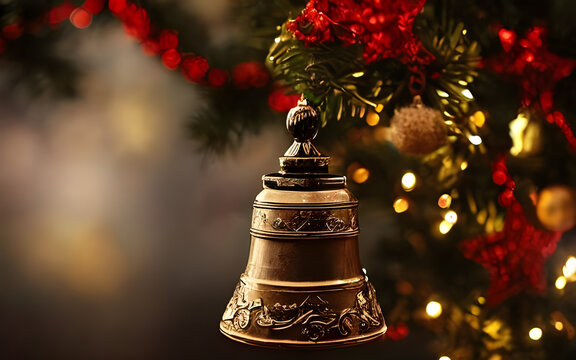 christmas bell on the tree