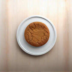 Crispy cookie on a plate