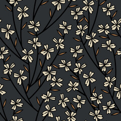 seamless white floral pattern
