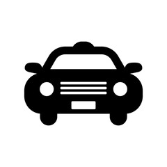 silhouette icon of a taxi cab