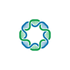 Circle DNA Logo Template Design Vector, Emblem, Design Concept, Creative Symbol, Icon
