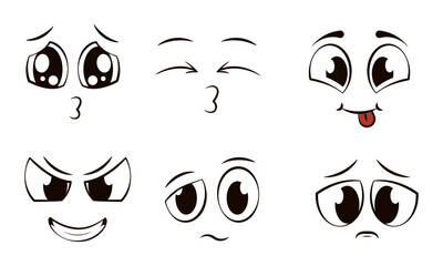 Set of different face expression avatars Vector