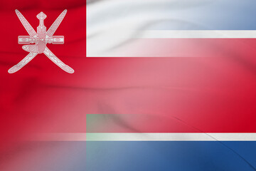 Oman and North Korea state flag transborder negotiation PRK OMN