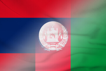 Laos and Afghanistan state flag transborder relations AFG LAO