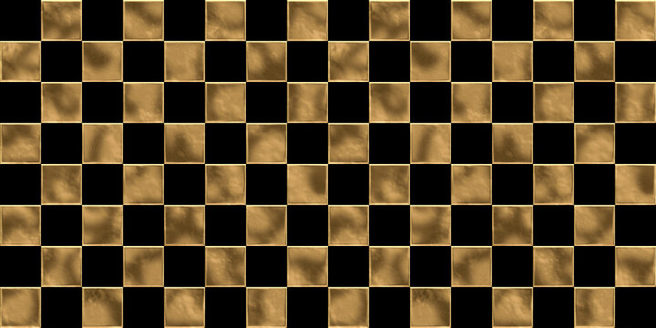 Modern black background with square cells. Dark elegant chequered