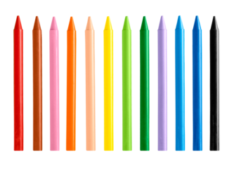 Colored vax pencils isolated on white