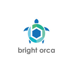 Elegant B letter with turtle animal nature logo design