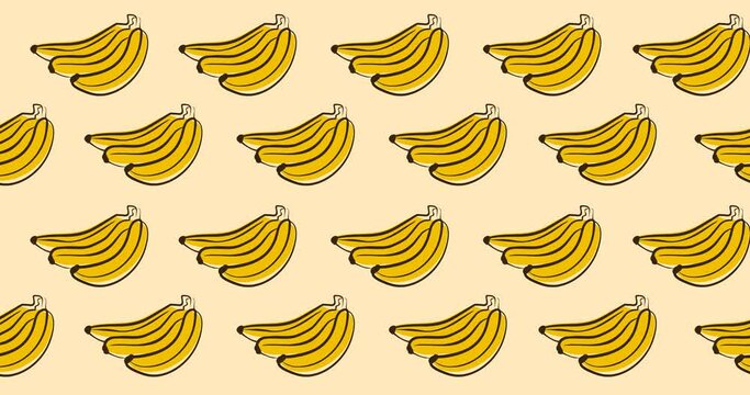 cartoon cute banana background animation