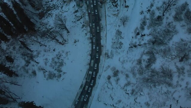 atal tunnel india aerial view