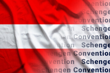 Austria flag Schengen Convention banner union