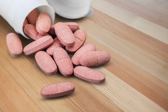 Pill or drug medication on the desk