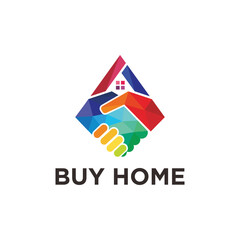 Colorful Home Deal Logo Template Design