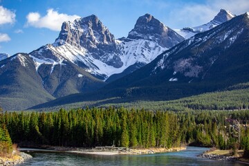 Naklejka na ściany i meble Banff Alberta Mountains