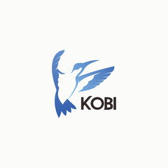 Colibri corporate logo. Bird icon design