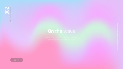 Modern bright wavy gradient background. Abstract banner with soft blending pink and light blue colors.	