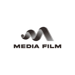 media film with letter M logo design