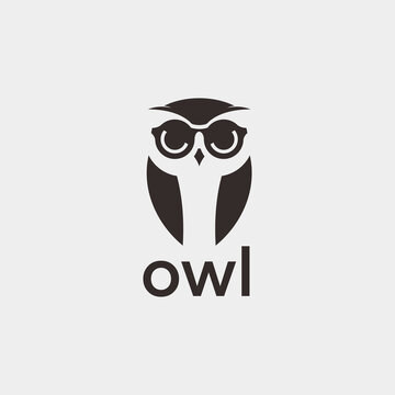 black owl logo design