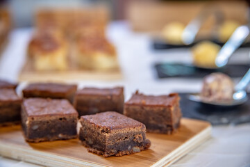 Typical colombian food and drinks, breakfast, dinner and dessert buffet