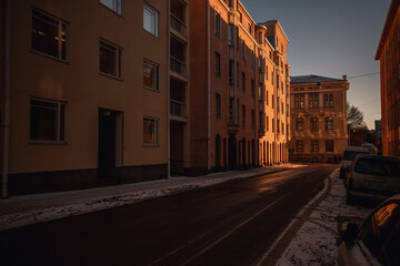 street in the evening