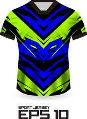 Racing Jersey Shirt Design Concept for Sports Team Uniform